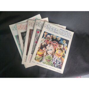 Vintage Sheet Music Magazine For Piano & Guitar 5 Issues From 1982